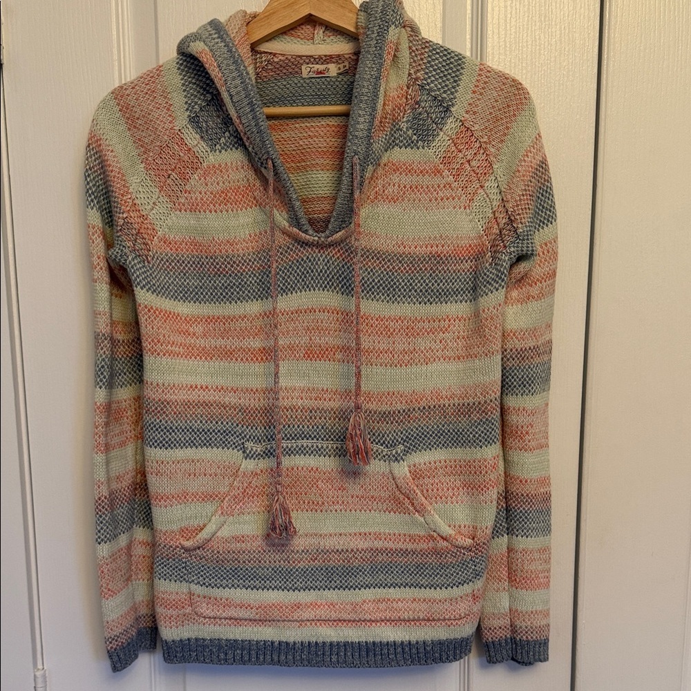 Faherty Multicolor Striped Hooded Sweater